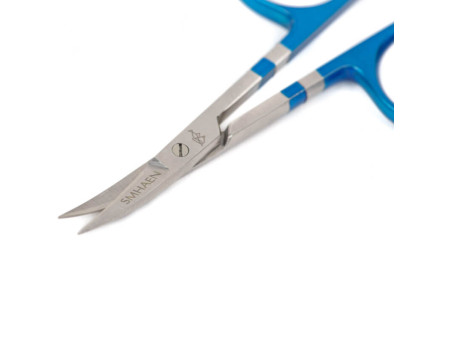 Smhaen Scissor Curved 4" Tungsten Blue - open