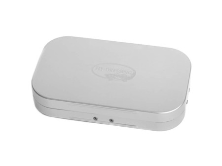 Fly Dressing Aluminium Box 10 Compartments - Silver