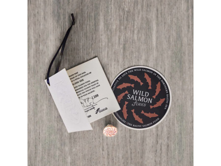 Frödin Salar "Wild Salmon" Certifikat, pin och klistermärke