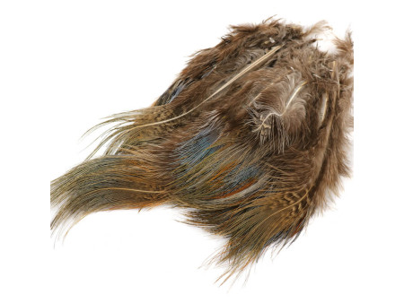 Nature's Spirits Strung Ringneck Pheasant Rump Hackle - Heron Gray
