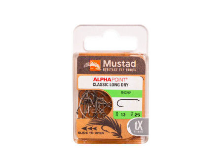 Mustad Heritage R43 Long Dry - ask med krokar