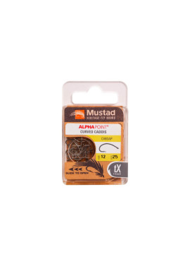 Mustad Heritage C49S Dry Fly Curved Caddis - Flugbindnindningskrok i ask