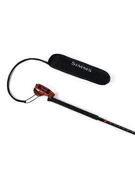 Simms Wading Staff Alum. Black - Säkerghetslina och fodral