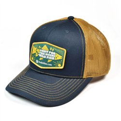 Frödin Flies ‘Free Rivers & Wild Fish’ Trucker Hat – Navy/Caramel