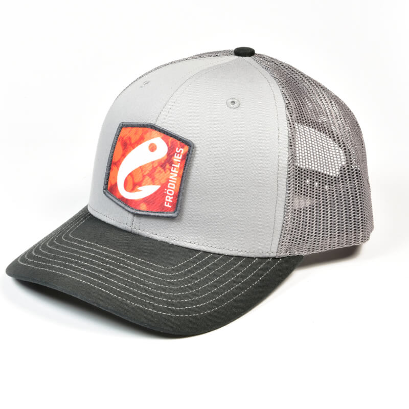 Frödin Flies Logo Trucker Hat – Black/Grey