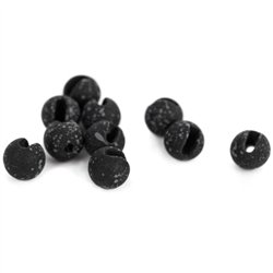 Mottled Tactical Slotted Tungsten Beads 4 mm - Midnight Black/White