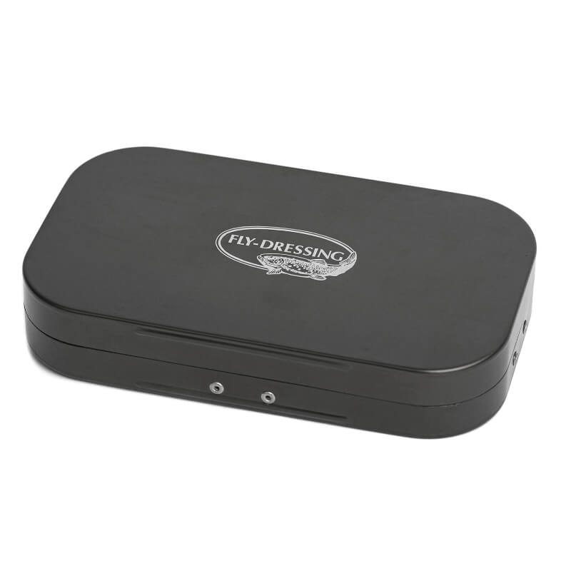 Fly Dressing Aluminium Box 8 Compartments - Grey