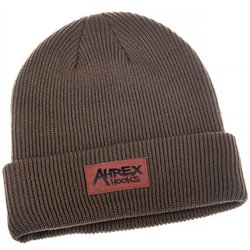 Ahrex Suede Patch Beanie Brown