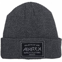 Ahrex Ribbed Knit Woven Patch Beanie