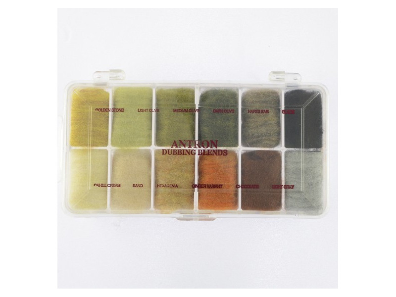 Antron Dubbing Dispenser 12 färger