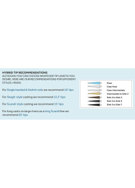 Vision Hybrid Tip 10 ft - Chart color weight