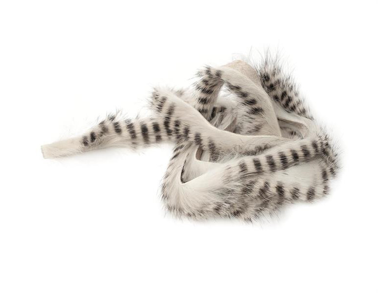 Black Barred Magnum Rabbit Strips - White