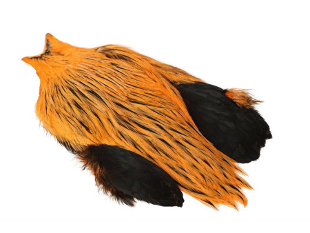 Whiting Freshwater Streamer Cape - Badger dyed Shrimp Orange