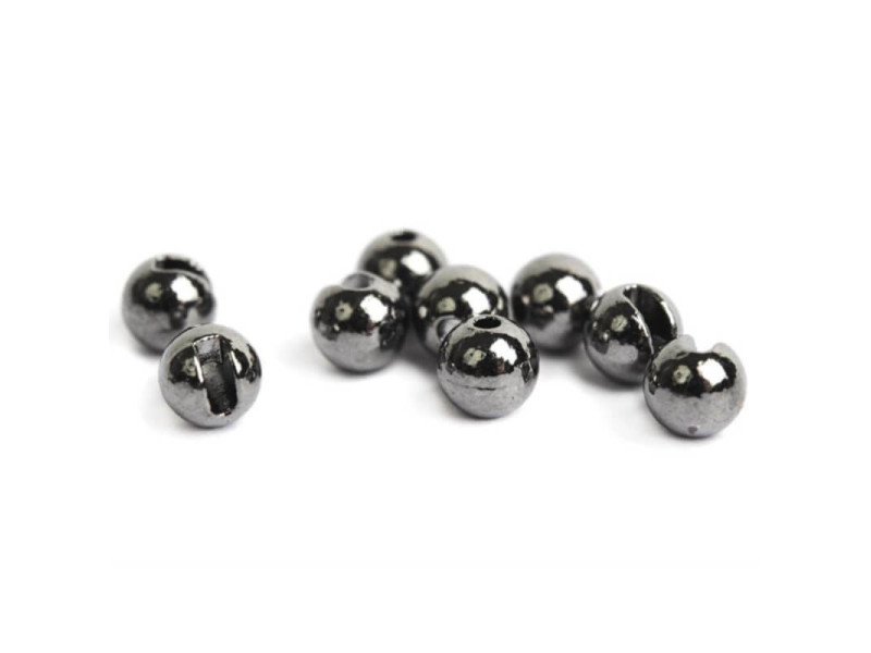 Slotted Tungsten Beads - Black Nickel
