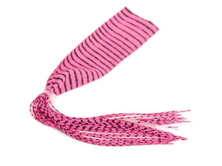 Barred Round Rubber - Pink/Black