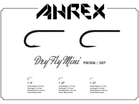 Ahrex FW507 - Dry Fly Mini Hook BL - Chart