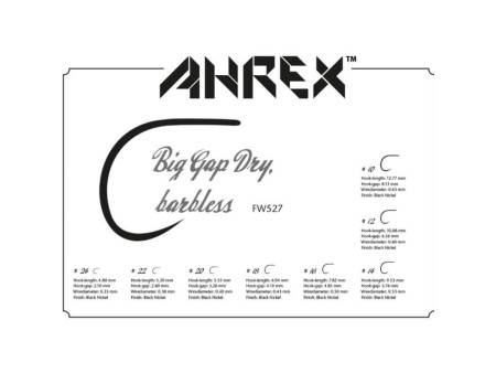 Ahrex FW527 Big Gap Dry Barbless - Chart